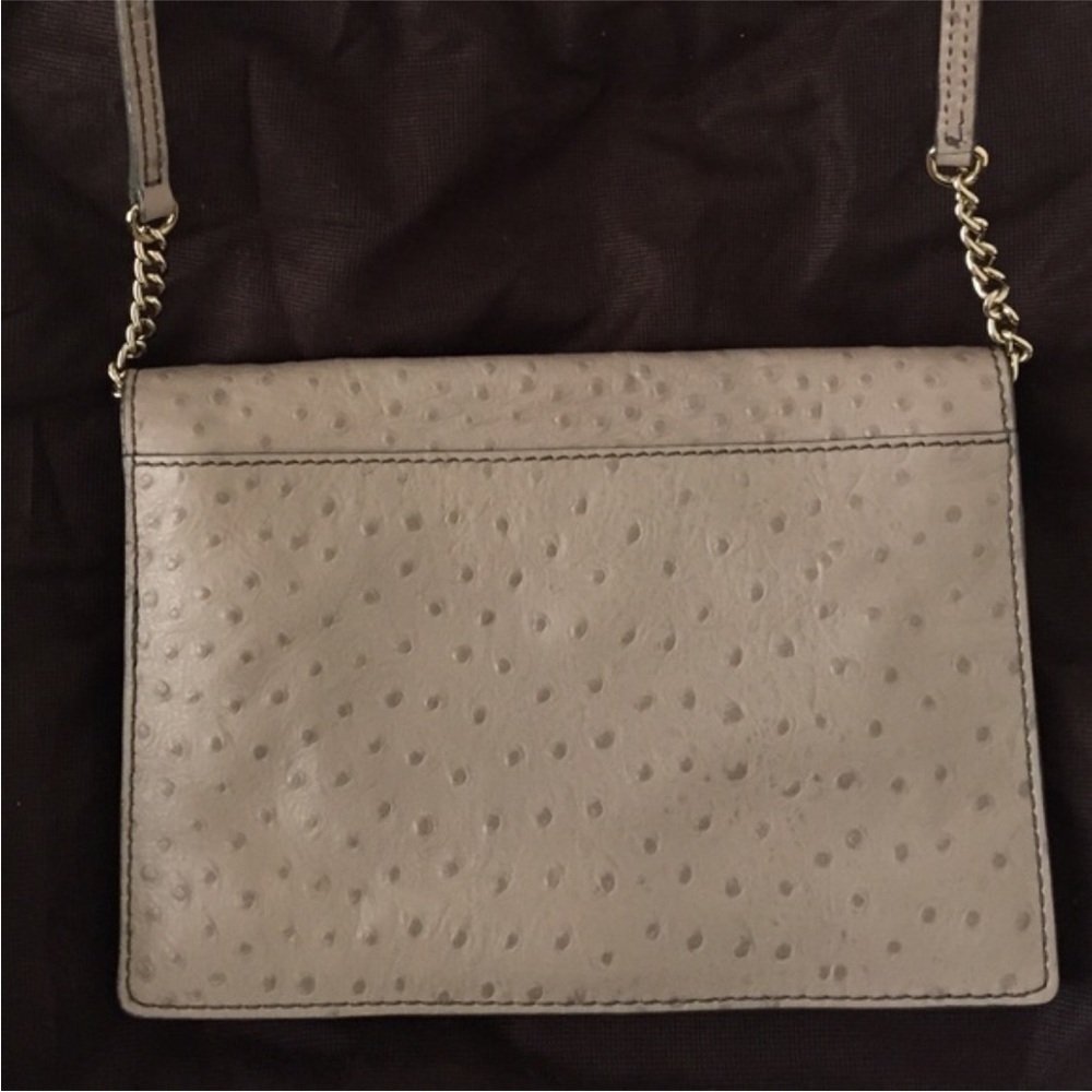 Kate Spade Tan Textured Clutch with Luxurious Finish
